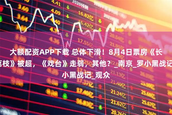 大额配资APP下载 总体下滑！8月4日票房《长安的荔枝》被超，《戏台》走弱，其他？_南京_罗小黑战记_观众